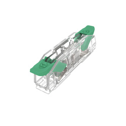 Átmenő szerelőcsatlakozó karos mindenféle vezetékhez 2x 0,2-4mm2 Zöld EDO2411 EDO Technic