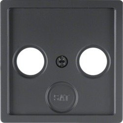 Az antennafoglalat középső lemeze 2/3 kimenetű antracit 12036086