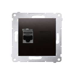 Simon 54 Premium Antracit szimpla, számítógép aljzat RJ45 6-os kat, árnyékolt, biztonsági zsaluval D61E.01/48