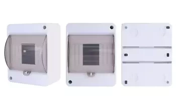 S5 (1x5) felszíni elosztó fedéllel és N+PE csatlakozóblokkal IP40