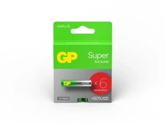 Alkáli elemek Super AAA/LR03; 1,5V (6 db)