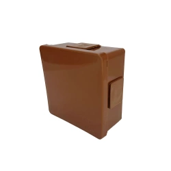 Falon Kívüli Doboz 86x86x40mm IP55 4 Pattintós bemenet gumi tömszelencék Barna VP-01 EDO777906 EDO Technic