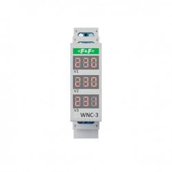 Voltméter; digitális,panelmérő; 80÷500V; DIN sínre; 50÷60Hz; IP20; WNC-3 F&F