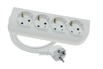 Hosszabbító kábel 4 csatlakozós SCHUKO PSCH 3m fehér Elgotech