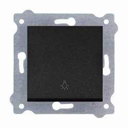 Fénykapcsoló nyomógomb / zárt Fekete Metálos 205/14E EXEN