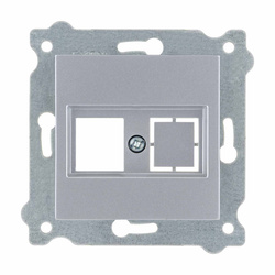 Számítógép aljzat előlapja csatlakozó nélkül Ezüst 255/10E EXEN