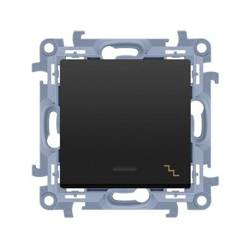Alternatív kapcsoló LED háttérvilágítással (modul) 10AX 250V matt fekete Simon 10