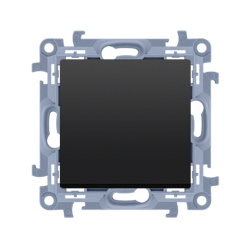 Nyomógomb piktogram nélkül (modul) 10AX 250V fekete Simon 10