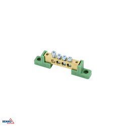 Kapcsolóblokk lapos szigetelőkön 8x12 4 sávos zöld Bemko