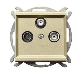 Gniazdo RTV-SAT końcowe szampański złoty Ospel Sonata GPA-RS/m/39