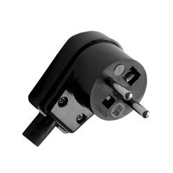 Hordozható szögdugó fekete földeléssel Elgotech