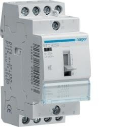 CSENDES MÁGNESKAPCSOLÓ, 4Z, 25A, 230V AC, I-0-II, MODULÁRIS, KÉZZEL IS KAPCS.