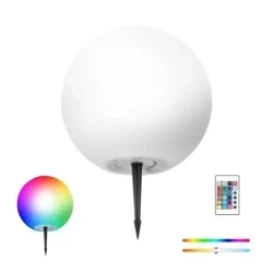 Solar LED GARDEN BALL 30cm 3000K+RGB kerti lámpa 30K+RGB Kobi