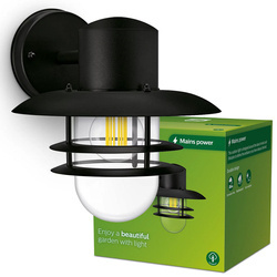 Kültéri homlokzati fali lámpa INYMA E27 IP44 fekete Philips