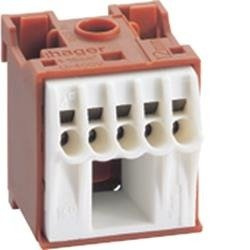 HAGER KN06P SORKAPOCS, QUICKCONNECT, N, 6 CSATLAKOZÁS BARNA