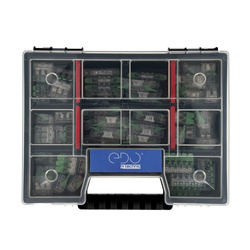 EDO Technic csatlakozókészlet minden típusú kábelhez | 20x EDO2411, 20x EDO412, 20x EDO413 5xEDO415 + KNO20154