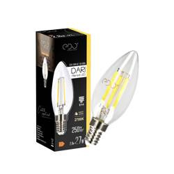 DARI LED izzószálas dekorációs izzó 2.8W, E14, 2700K, 250lm, 230V, CLEAR C35, EDO777621 EDO Solutions