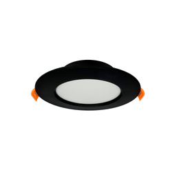 Süllyesztett LED lámpatest ALEXIS 6W 510lm IP20 CCT kerek fekete | HOROZ