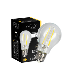 DARI LED izzószálas dekorációs izzó 8.5W, E27, 2700K, 1055lm, 230V, CLEAR A60, EDO777628 EDO Solutions