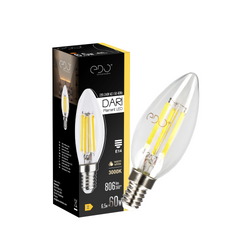 DARI LED izzószálas dekorációs izzó 6,5W, E14, 3000K, 806lm, 230V, CLEAR C35, EDO777622 EDO Solutions