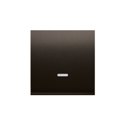 Simon 54 Premium Barna matt, szimpla billentyű  kijelzővel, megvilágított kapcsolóknak/nyomógomboknak, DKW1L/46
