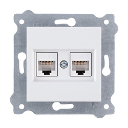 Dupla számítógép aljzat kat.6 Fehér 254/01E EXEN