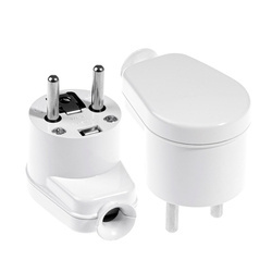 Csupaszított dugó, szögletes, 2p+Z, 16A, 250V; WT-16 FEHÉR