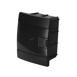 Süllyesztett 4 modulos kapcsolótábla fekete füst HOROZ