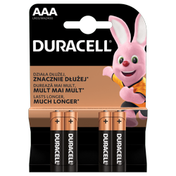Alkáli elem AAA LR03 1,5V DURACELL 4 db-os bliszter