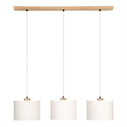 Boho függőlámpa 3xE27 Max.40W olajozott tölgy/átlátszó PVC/bézs Britop