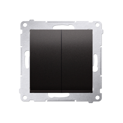 Simon 54 Premium Antracit dupla NO kapcsoló nyomógomb, piktogram nélkül, gyorscsatlakozó, DP2.01/48