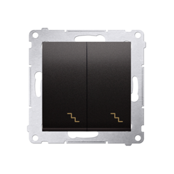 Simon 54 Premium Antracit dupla lépcsőkapcsoló (moduláris) X csavaros csatlakozók, DW6/2.01/48