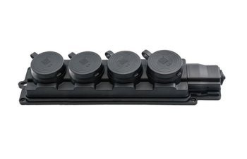 Csatlakozók: AC táp; aljzat; 2P+PE; 250VAC; 16A; fekete; IP44; D.3159/4 PAWBOL