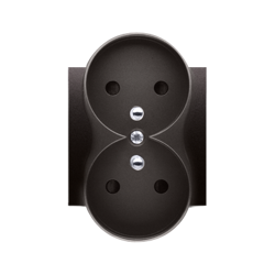 Simon 54 Premium antracit DGZ2MZP/48 Burkolat dupla aljazoknak, biztonsági zsaluval PREMIUM kereteknek