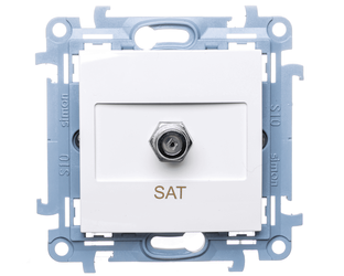Antenna aljzat F típusú (modul) fehér Simon 10