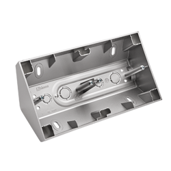 Simon 54 Premium ezüst DPNR2/43 Felületre szerelhető 2 irányú sarokdoboz