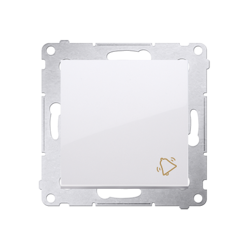 "Csengő" nyomógomb (moduláris)  16AX, 250V~, csavaros csatlakozók, fehér Kontakt Simon DD1A.01/11