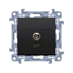 Antenna aljzat F típusú (modul) matt fekete Simon 10