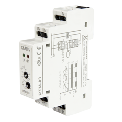 Modul: szabályzó; NTC; hőmérséklet; Kim: relé,SPDT; DIN; -20÷60°C; RTM-03 ZAMEL