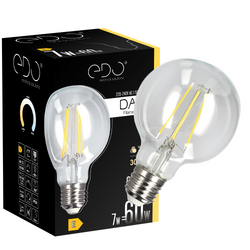 DARI LED izzószálas dekorációs izzó, 7W, E27, 3000K, 806lm, 230V, CLEAR G80, EDO777631 EDO Solutions