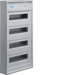 HAGER VOLTA VA48B MŰANYAG KISELOSZTÓ 48 MODUL, 4 SOR, AJTÓ NÉLKÜL, IP30, FALON KÍVÜLI, VOLTA (HAGER VA48BN)