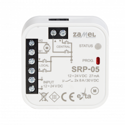 Univerzális, vezetékes redőnyvezérlő SRP-05/12-24V, exta Zamel