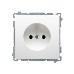 Földelés nélküli aljzat ~, csavaros csatlakozók, fehér Kontakt Simon BMG1.01/11