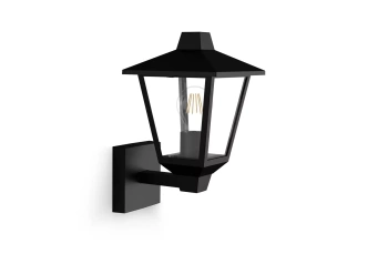 KINNO E27 kültéri fali lámpa felső fekete IP44 Philips