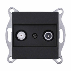 TV-SAT csatlakozóaljzat Fekete fémszínű 264/14E EXEN