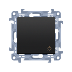 "Fénykapcsoló nyomógomb" (modul) 10AX 250V matt fekete Simon 10