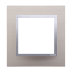 Simon 54 Premium Szatén fény - fém 1 irányú keret Nature DRN1/79