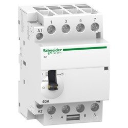 ACTI9 ICT40A KÉZI VEZÉRLÉSŰ KONTAKTOR, 50HZ, 4NO, 220-240VAC A9C21844 SCHNEIDER ELECTRIC