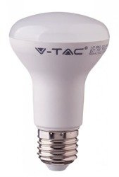 LED Izzó SAMSUNG Chip 8W E27 R63 Műanyag, hideg fehér 143 V-TAC