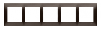 Simon 54 Premium barna matt 5 irányú univerzális keret IP20/IP44, DR5/46